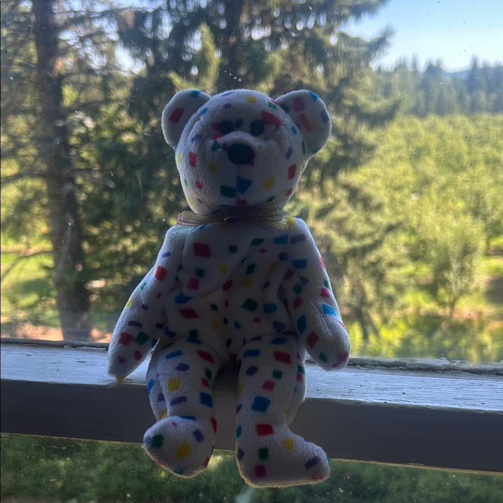 Colorful Polka Dot Stuffed Bear